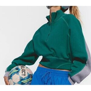 Free People FP Movement Out Of The Park Pullover Sweatshirt Cropped Top S 286565